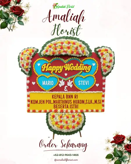Papan Bunga Pernikahan Bancangan